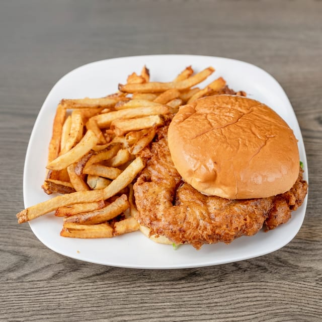 Beer Batter Chicken Sandwich.